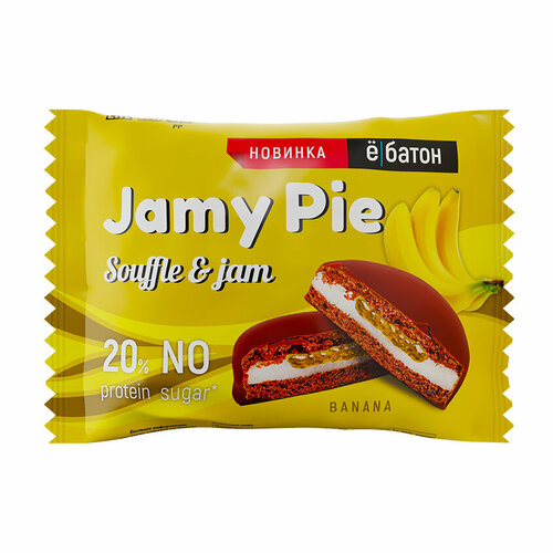 Печенье-суфле с джемом `Ё батон` JAMY PIE с бананом 60 г печенье суфле с джемом ё батон jamy pie с апельсином 60 г