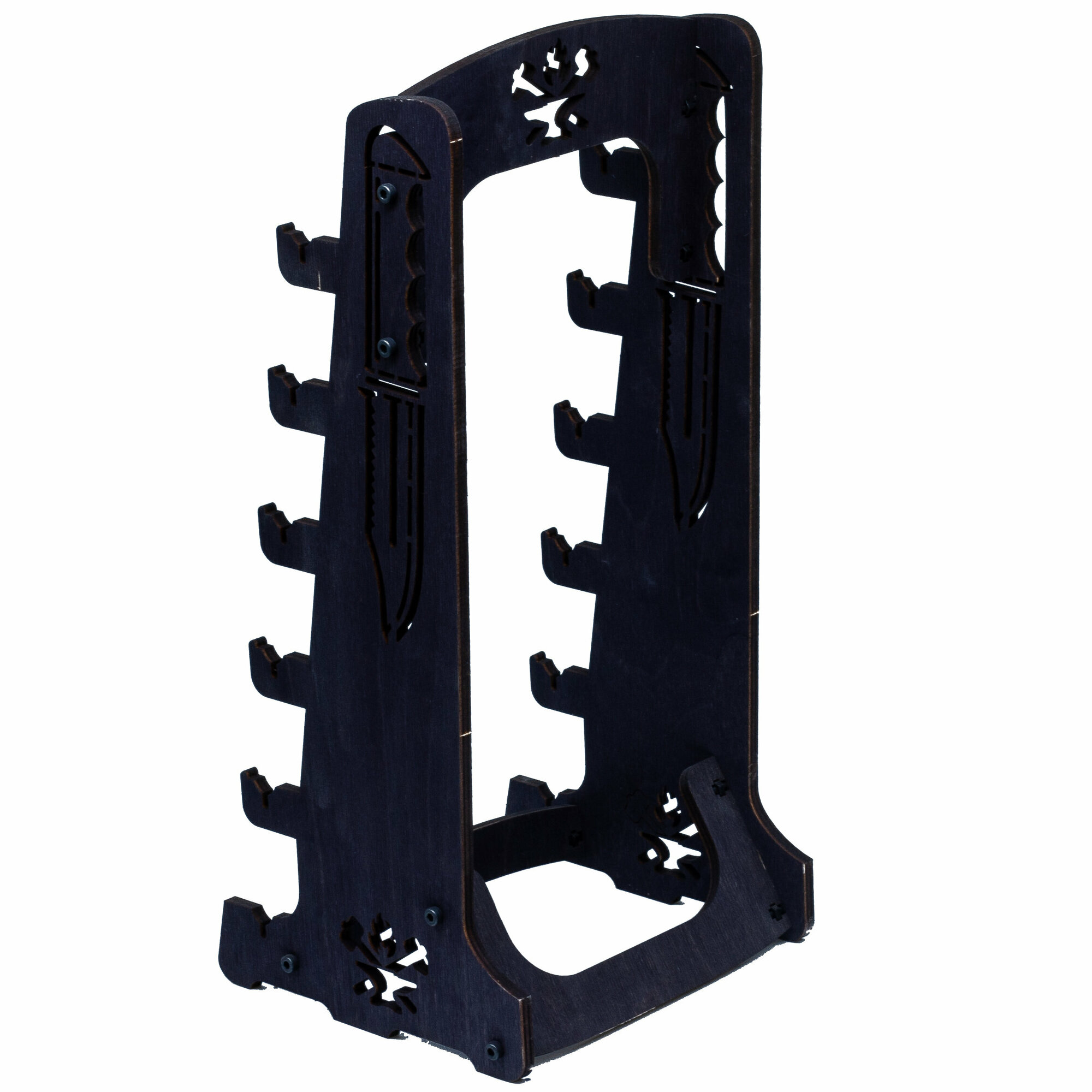 Изображение Стойка для коллекционных ножей. 6 слотов. Черная.