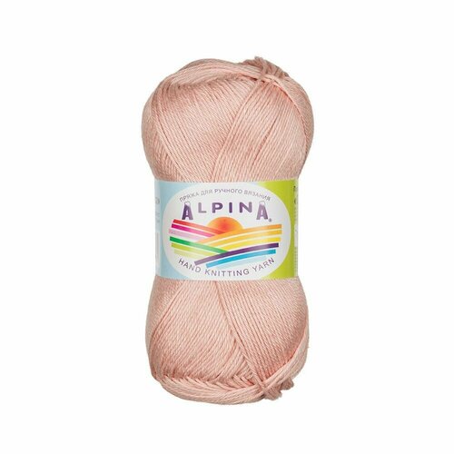 Пряжа ALPINA ORGANICA 80% хлопок, 20% лён 2 шт. х 50 г 170 м №05 пыльно-розовый