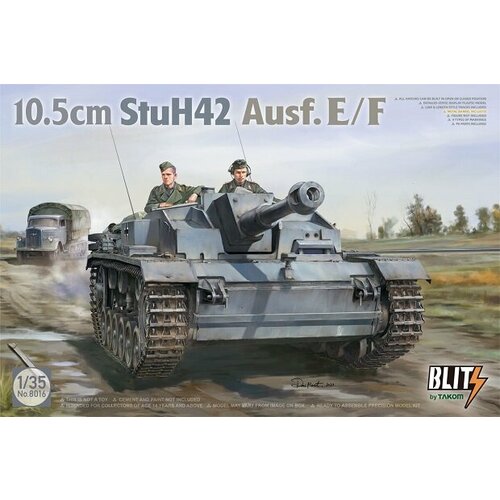 8016 Takom Самоходное орудие 10.5cm StuH.42 Ausf. E/F 1/35 8009 takom самоходное орудие stuh42