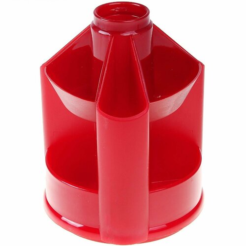 Подставка-органайзер вращающийся, настольный для письменных принадлежностей, вишневый