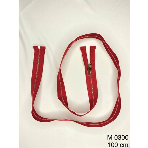 Молния Raccagni металл 100 см разъем. цв. красный