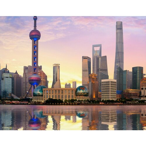 Картина по номерам на холсте. Удивительный Шанхай. 17х22 см картина шанхай ночью 50х100 см
