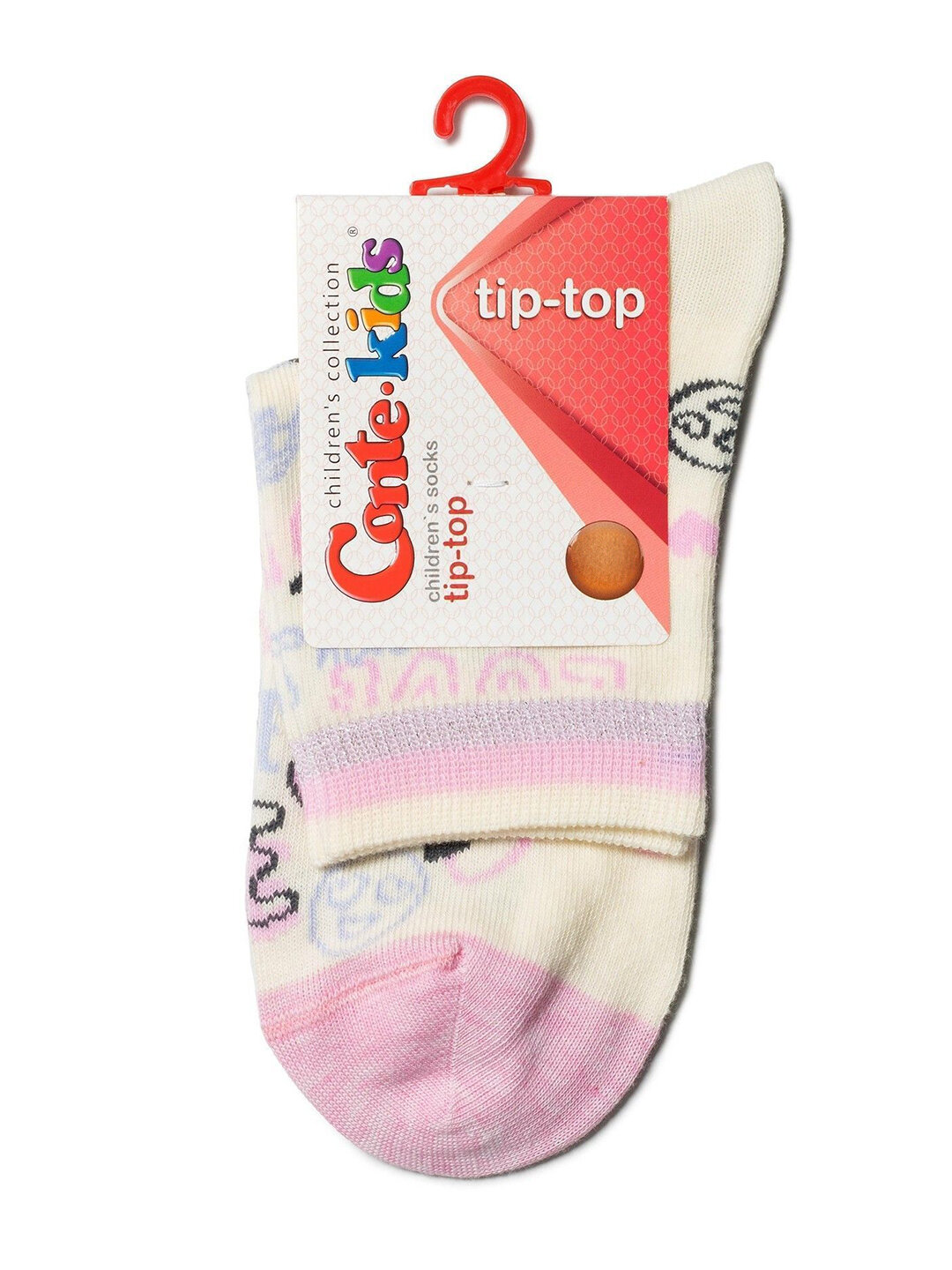 Носки детские классические из хлопка и LYCRA® Conte-kids Tip-Top, размер 22(33-35), рисунок 498, цвет Капучино