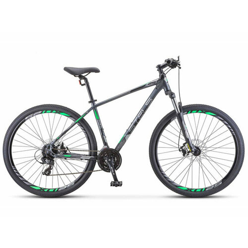 Горный велосипед Stels Navigator 930 MD 29 V010, год 2023, цвет Серебристый-Зеленый, ростовка 20.5