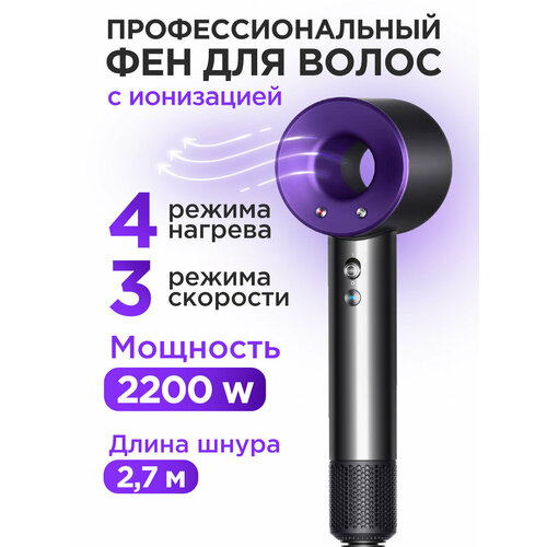 Фен для волос профессиональный с насадками ионизацией 359800₽