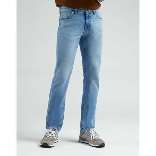 Джинсы зауженные Lee, размер 29/34, голубой джинсы зауженные lee размер 29 34 черный