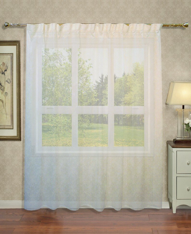 Тюль бежевый Эстейдж 