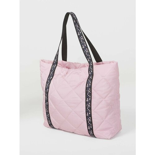 фото Сумка шоппер lo, фактура стеганая, розовый