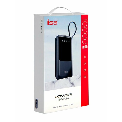 Внешний аккумулятор Isa PB-212 10000 mAh черный 133400₽