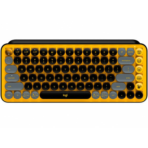 Клавиатура офисная Logitech POP Keys (Английская раскладка, цвет Blast желтый)