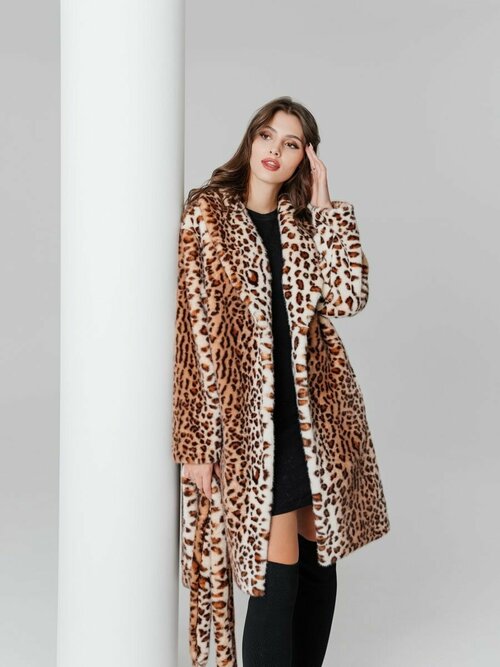 Шуба Original Fur company, размер 42, бежевый, коричневый