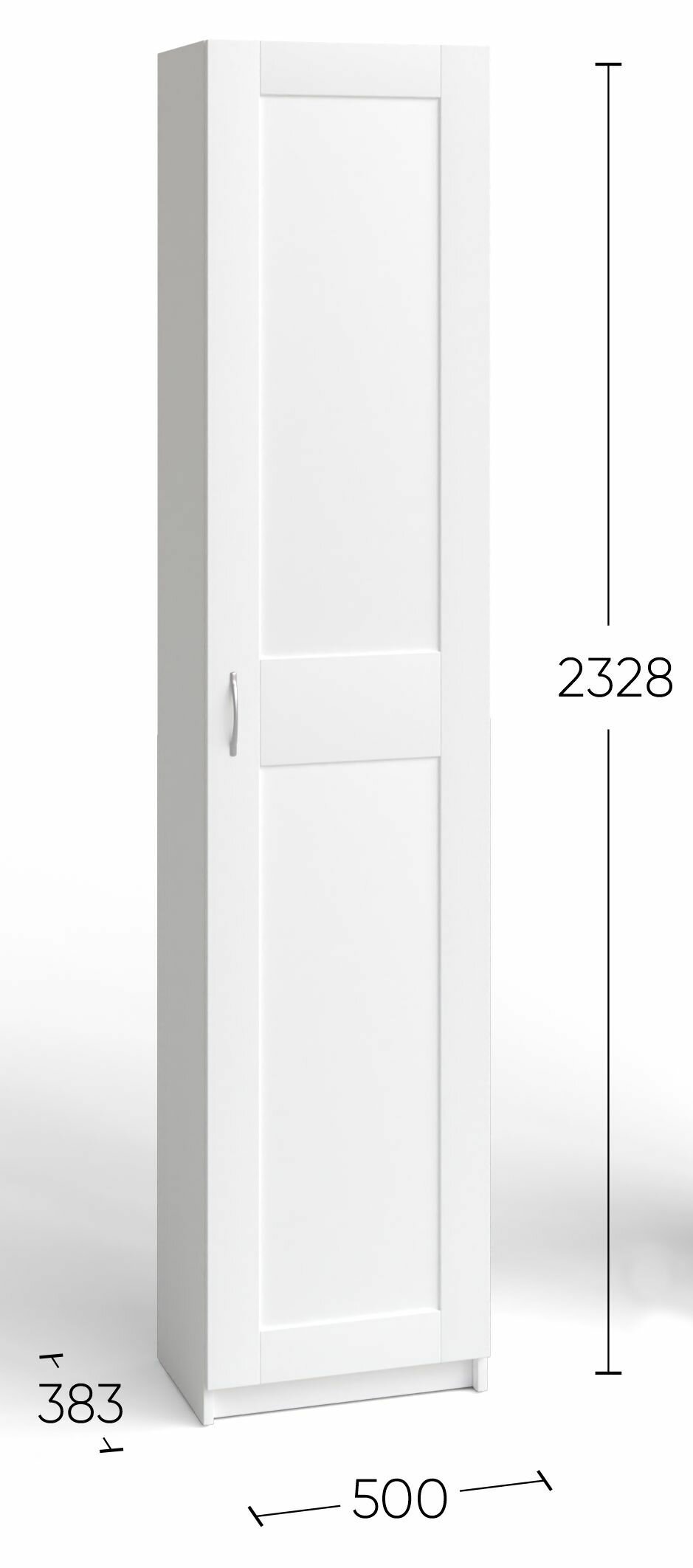 Шкаф ГУД ЛАКК Макс, 1 дверь, 50х38х233 см, дуб венге