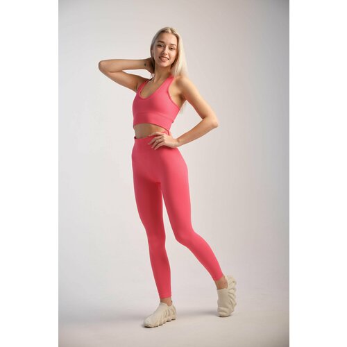 Костюм спортивный Xinso Prince, размер L, розовый бесшовный костюм для йоги спортивный комплект для йоги фитнес бюстгальтер леггинсы с высокой талией короткий топ с длинным рукавом одеж
