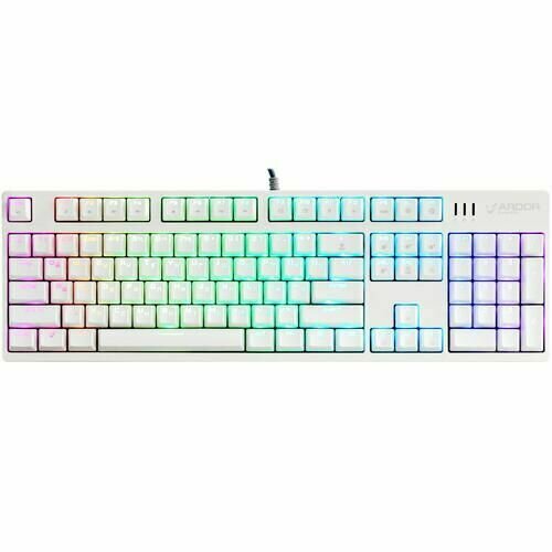 Клавиатура проводная ARDOR GAMING Immortality механическая Gateron Yellow клавиш - 104 USB белая 730500₽