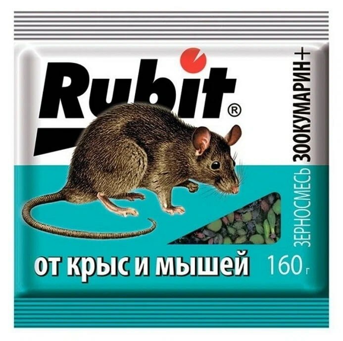 Средство от крыс и мышей Rubit Зоокумарин+ 160г - фото №9