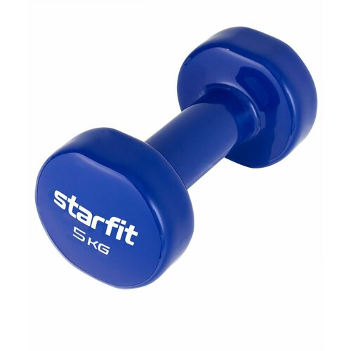 Гантель виниловая Starfit DB-101 5 кг, темно-синий