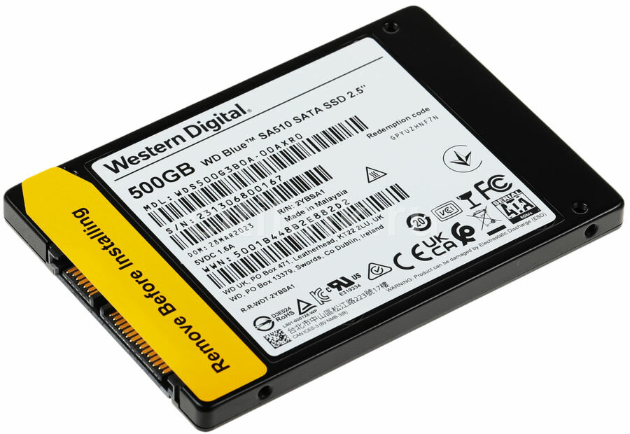 Твердотельный накопитель SSD 2.5 500 Gb WD Blue Client SSD WDS500G3B0A SATA 6Gb/s, Retail - фотография № 16