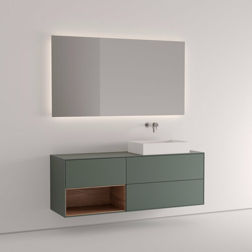 Тумба подвесная под две раковины 150 см. Vivomobili VERDE COMODORO