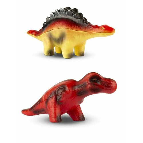 ДВЕ Игрушки-антистресс Сквиш Динозавр Стегозавр и Тираннозавр 15 см