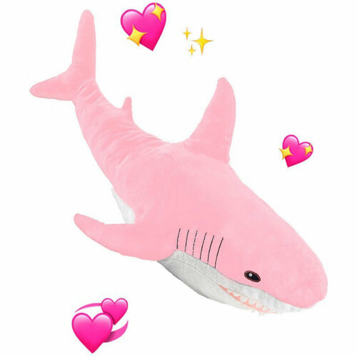 Мягкая плюшевая игрушка Розовая Акула 60 см