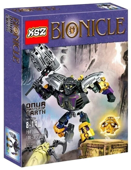 Конструктор детский Bionicle Бионикл "Онуа-Повелитель Земли", 108 деталей / совместим с лего / для мальчиков