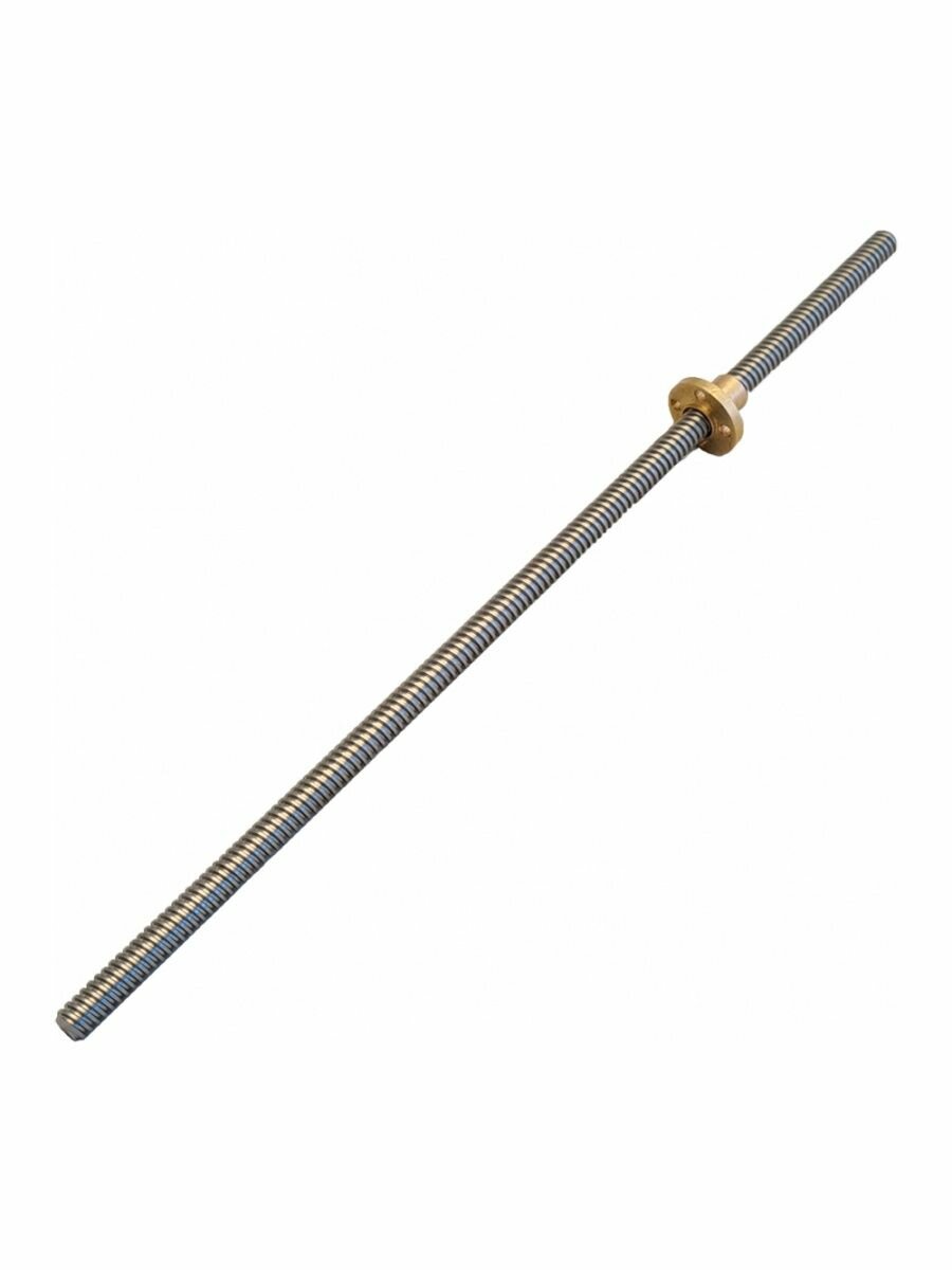 фото Винт четырехзаходный трапецеидальный с гайкой 8 мм L300 мм