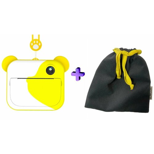 Комбо Фотоаппарат моментальной печати LUMICAM PRINTY DK04 yellow Мешочек для хранения yellow 759000₽