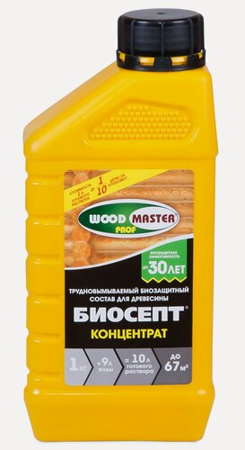 Изображение товара Пропитка-антисептик Биосепт Концентрат Woodmaster Prof 1кг бесцветный