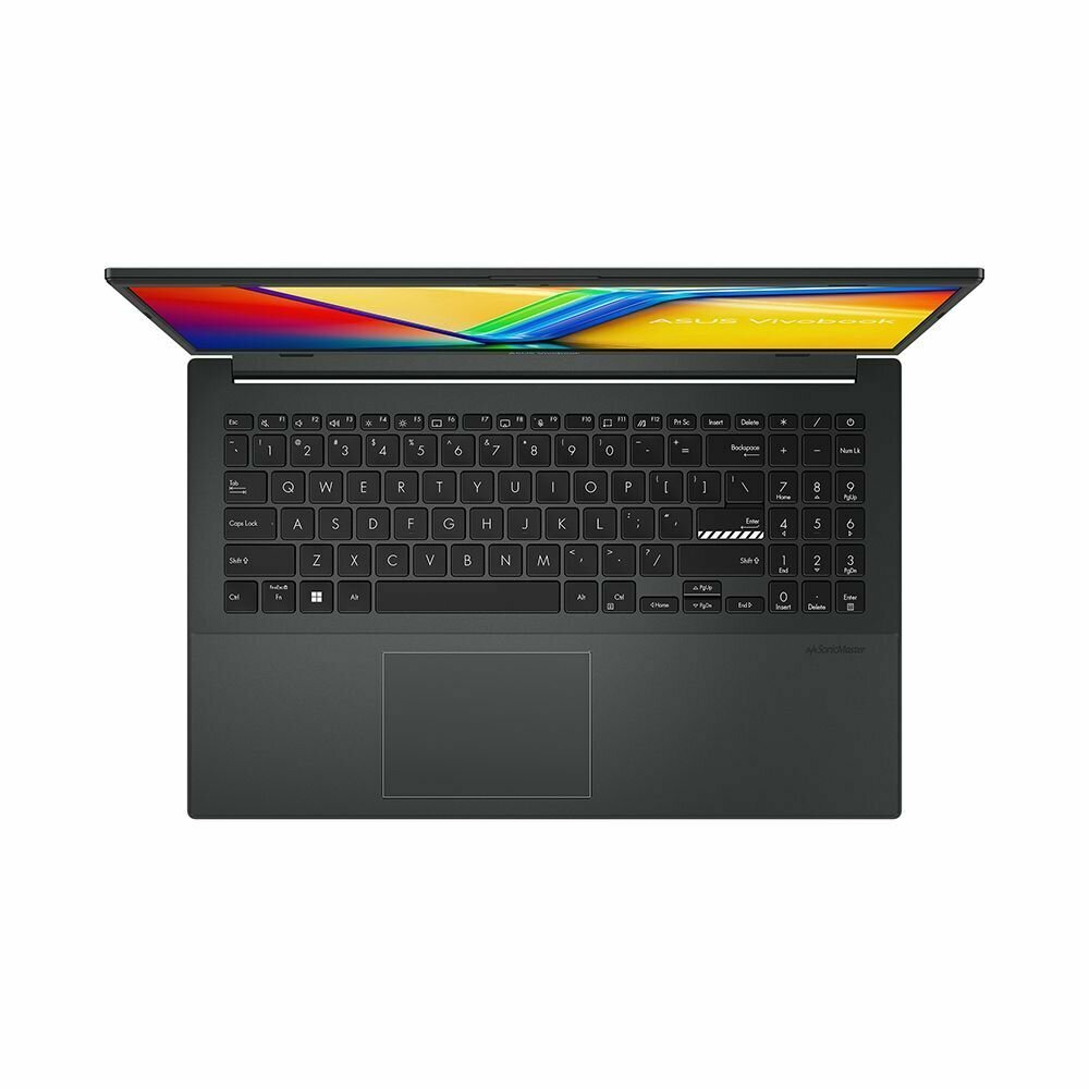 Ноутбук ASUS VivoBook Go 15 E1504GA-BQ526 15.6 FullHD (1920x1080) IPS/Intel N100/8 GB DDR4/256 GB eMMC/Intel UHD Graphics/Без ОС, черный (90NB0ZT2-M00VA0)