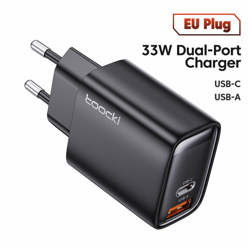 Зарядное устройство Toocki 33 Вт GaN TCTAC-XGB01 (Черный цвет)