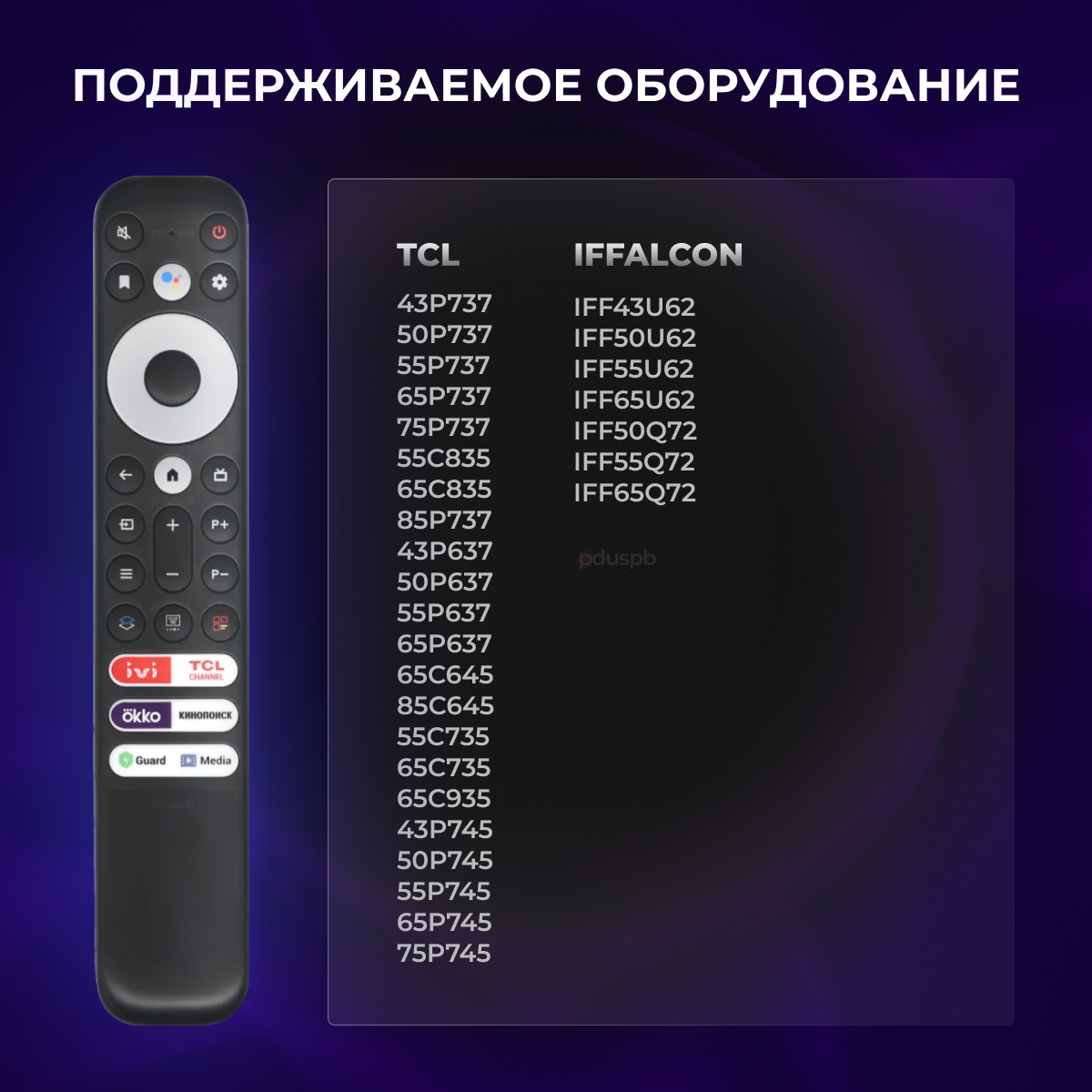 Голосовой пульт для TCL iFFALCON RC902V FMR5/RC902V FMRJ Smart TV — фото 6