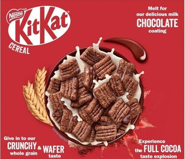 Сухой завтрак Nestle KitKat Хрустящие шоколадные подушечки 330 гр (Испания) — фото 1
