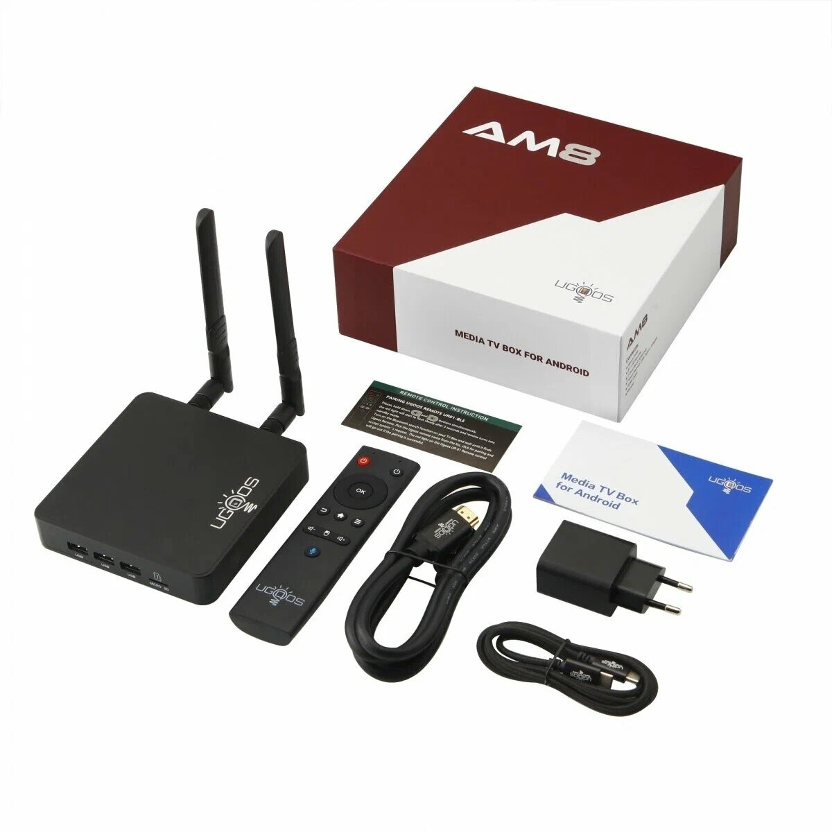 Смарт ТВ приставка Ugoos AM8 4/32Gb (WiFi-6E) c Bluetooth пультом Amlogic 928x-j