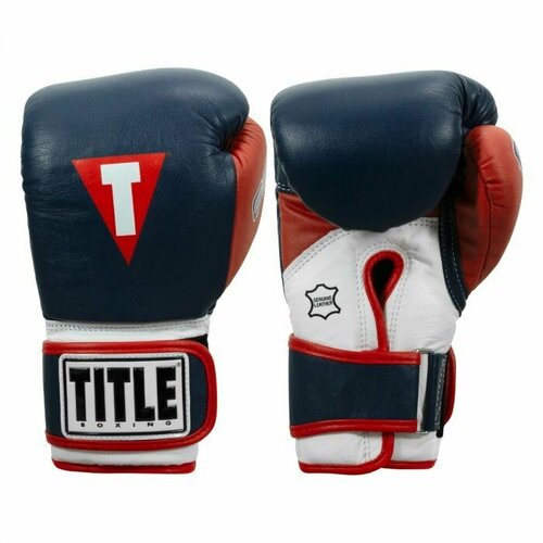 Перчатки боксерские TITLE GEL World Bag Gloves, размер L, сине-бело-красные
