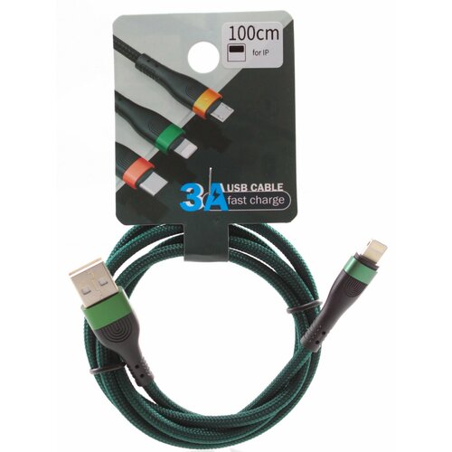 USB Кабель для Apple/iPhone LOOP, 2.4A, Зеленый