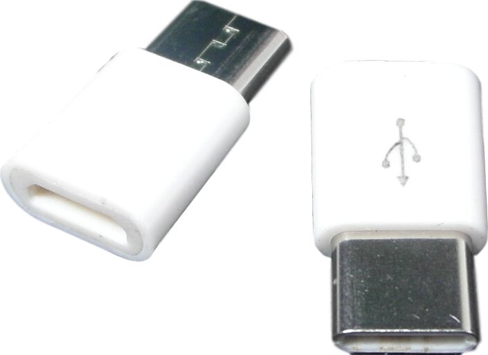 USB переходник "Mi-Digit" micro USB ( F ) - USB Type-C ( M ) Белый