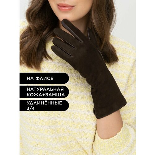 фото Перчатки chansler, размер 6.5, коричневый