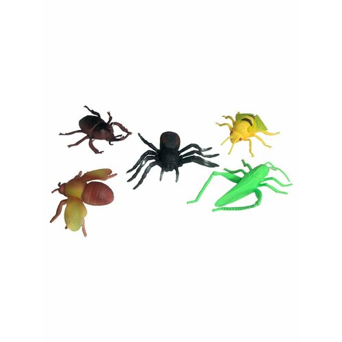 игровой набор фигурок насекомые 5 фигурок познавательно и увлекательно Набор из 5 фигурок животных Насекомые