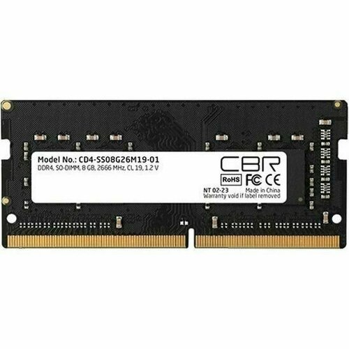 Оперативная память 8Gb DDR4 2666MHz CBR SO-DIMM CD4-SS08G26M19-01 354800₽