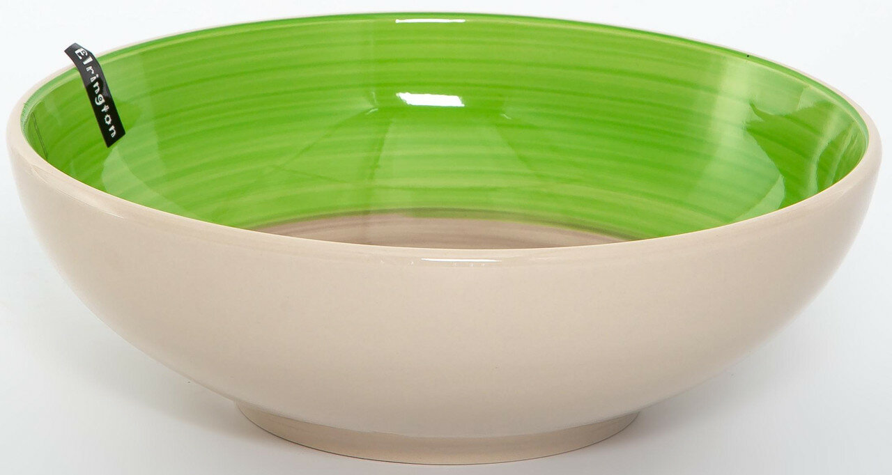 фото Миска Elrington "Зеленый" керамика, 2300мл