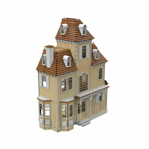Кукольный деревянный домик винтажный старинный замок / Дом для игрушечных кукол/ Подарок для девочки