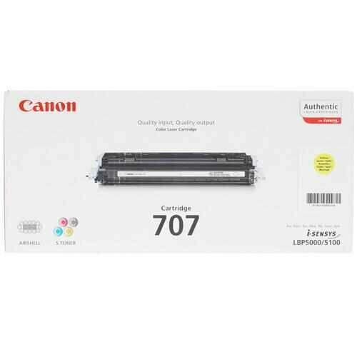 Картридж лазерный Canon 707Y желтый, с чипом картридж canon c 707y 2000стр желтый