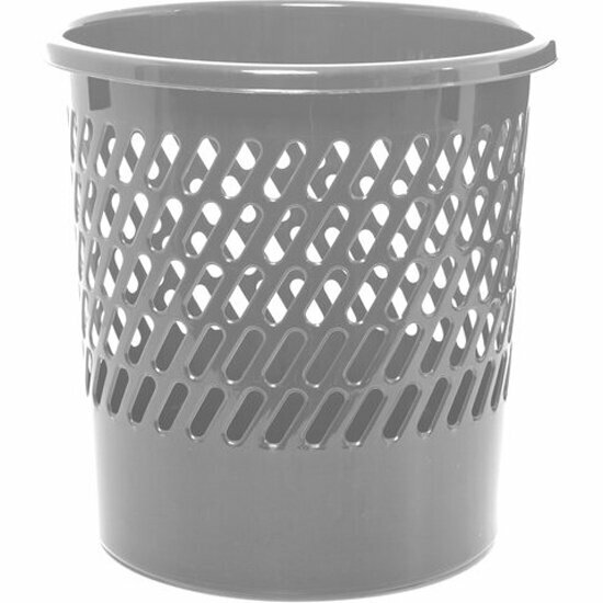 фото Корзина для бумаг STAFF "Basic" сетчатая, 11 л, серая