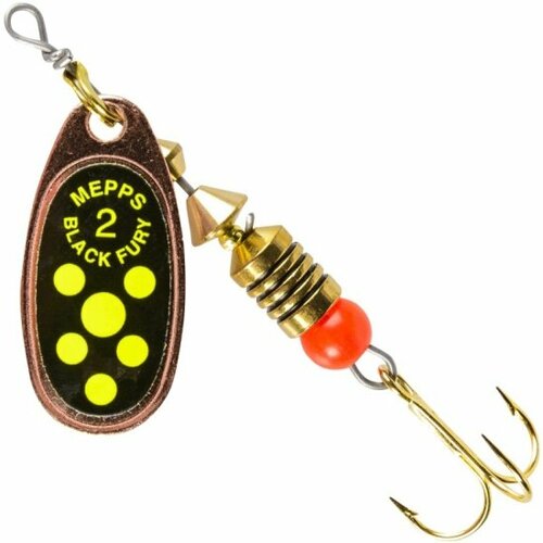 Блесна вертушка Mepps Black Fury CH CU №2 , 4,5г, бронза-Шартрёз