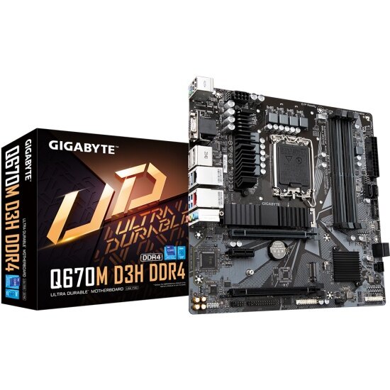 Материнская плата Gigabyte Q670M D3H DDR4 - фото №1