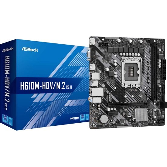 Материнская плата Asrock H610M-HDV/M.2 R2.0 (LGA1700, mATX)