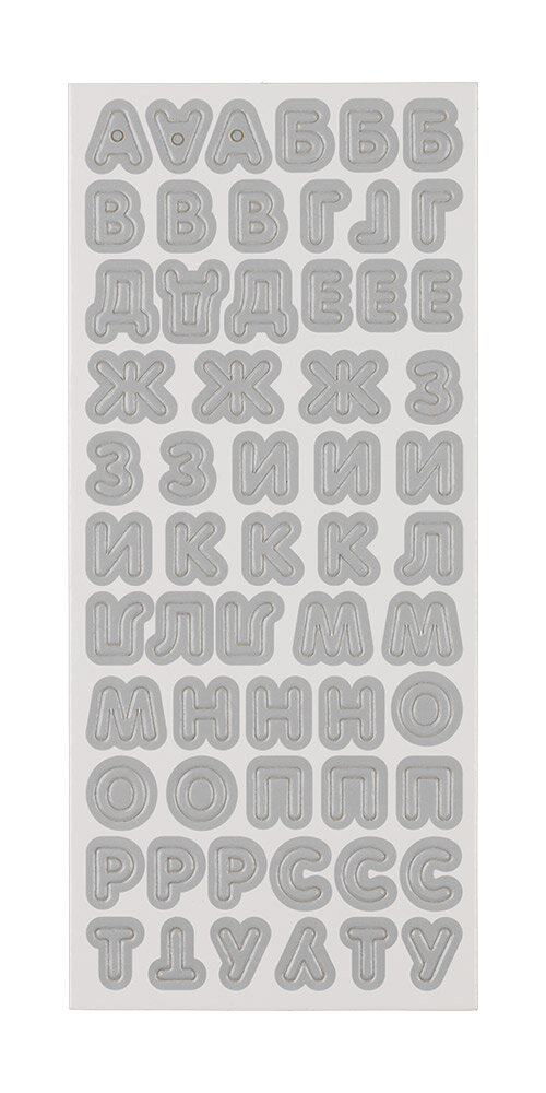 Mr.Painter HIB-05 Картонные элементы Алфавит (чипборд) 34 х 15 см 05 серый