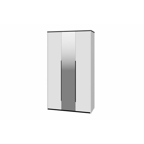 Шкаф для одежды и белья SCANDICA Wilma напольный 1282х2282х58 см ЛДСПзеркало цвет белый 36999₽