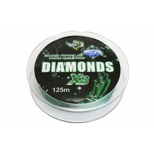 фото Леска плетенка diamonds х8 цвет зеленый, l-125м, d-0.28мм condor
